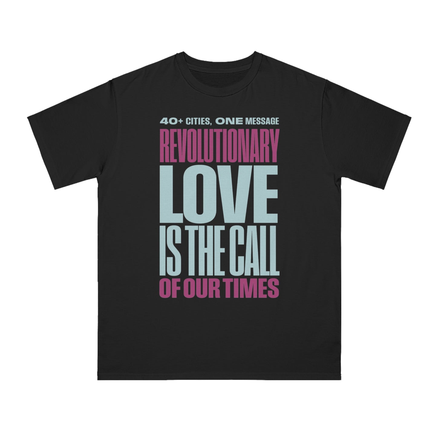 40+ Cities, One Message - Organic Unisex Classic T-Shirt (Black)