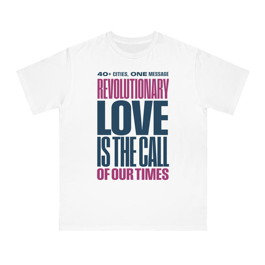 40+ Cities, One Message - Organic Unisex Classic T-Shirt (White)