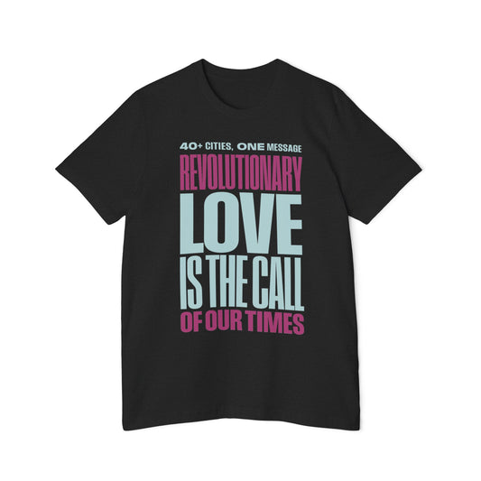 40+ Cities, One Message - Unisex Short-Sleeve Jersey T-Shirt (Black)